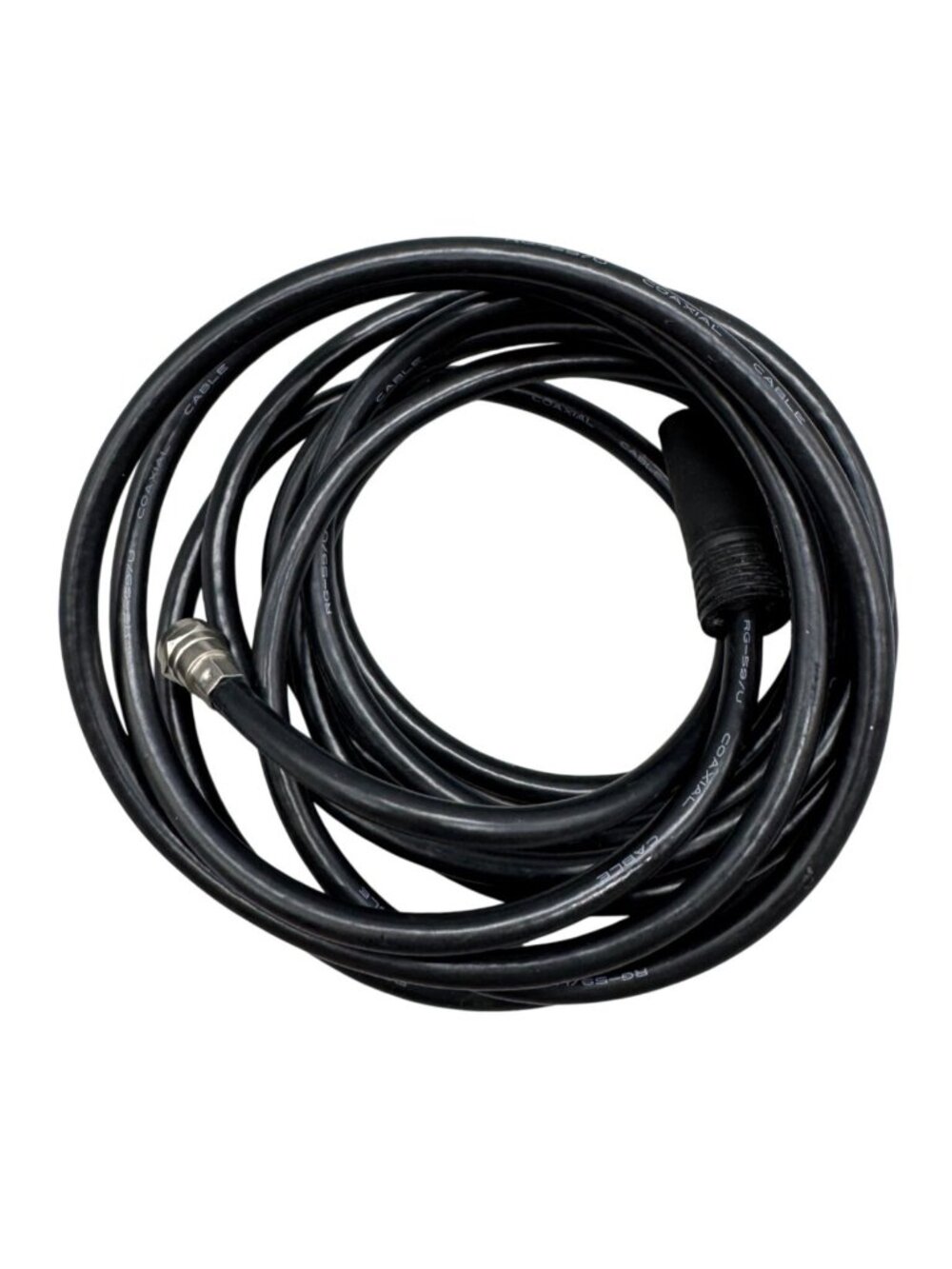 Coaxial Cable RG-59/U Black 4 Oz With Connectors For TV & Internet Signal READ